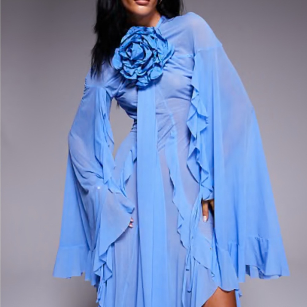 ISO!!! ASOS corsage cape dress in blue